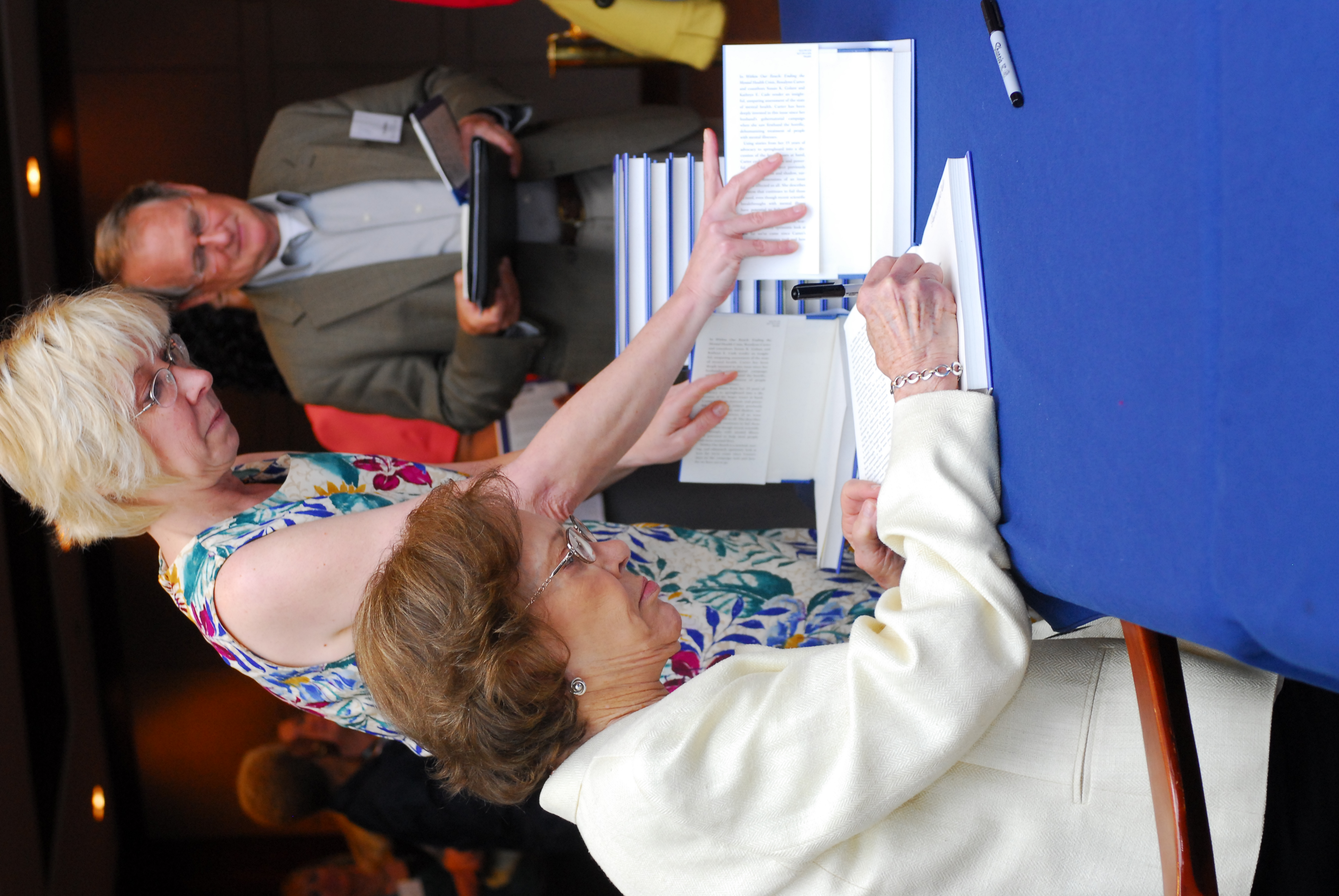 Rosalynn Carter signing books